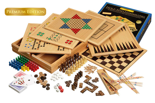 COLLECTION DE JEUX EN BOIS 100 - ÉDITION PREMIUM