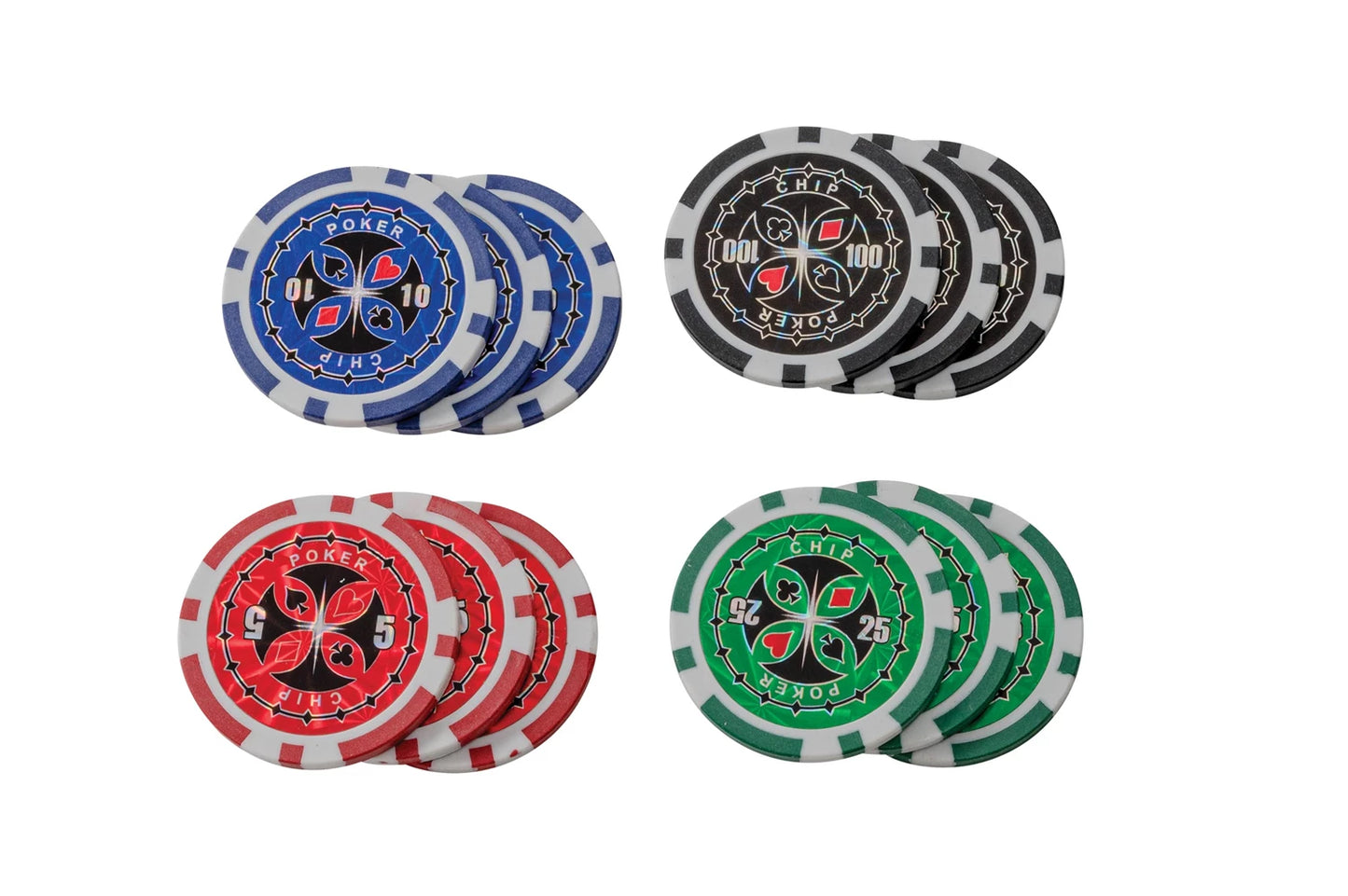 FICHES DA POKER - CUSTODIA IN ALLUMINIO, 100 FICHES