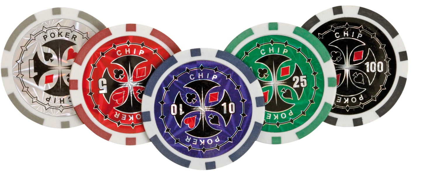 FICHES DA POKER - CUSTODIA IN ALLUMINIO, 300 FICHES