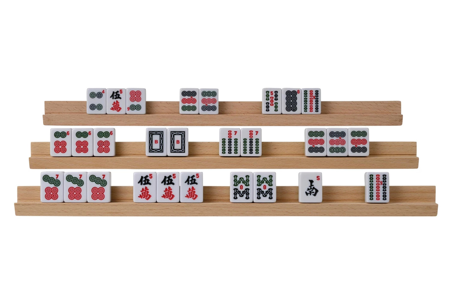PORTE-PIÈCES EN BOIS - LOT DE 4 - 38 CM
