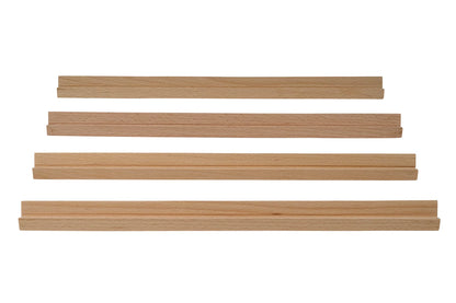 PORTE-PIÈCES EN BOIS - LOT DE 4 - 38 CM