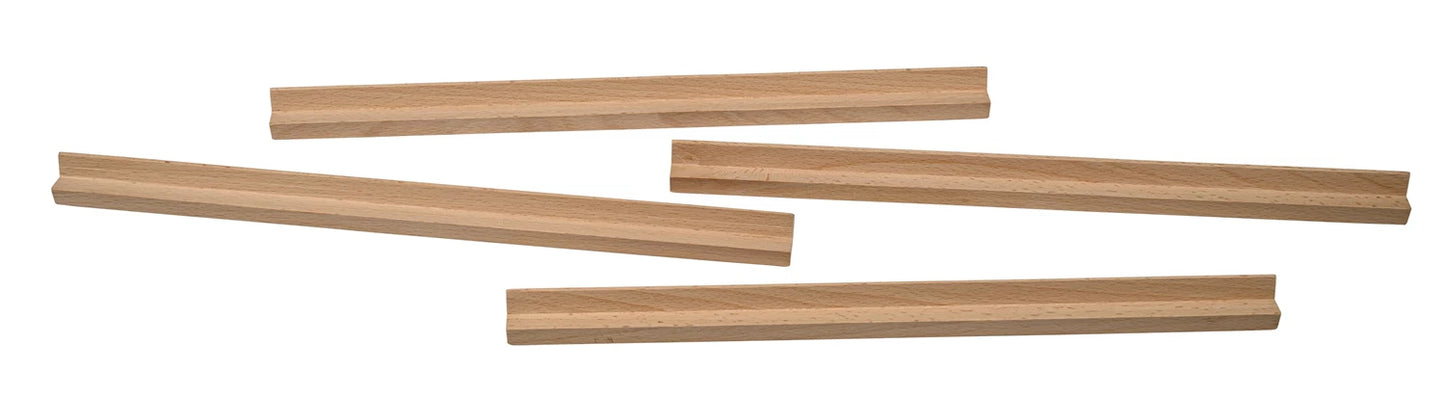 PORTE-PIÈCES EN BOIS - LOT DE 4 - 38 CM