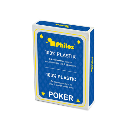 POKERKARTEN - BLAU - PLASTIK