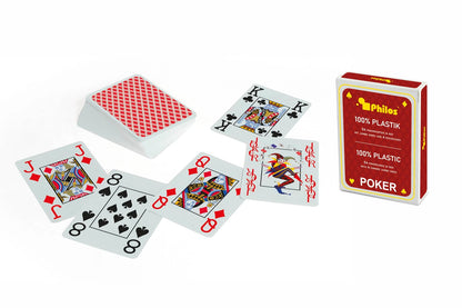 POKERKARTEN - ROT - PLASTIK