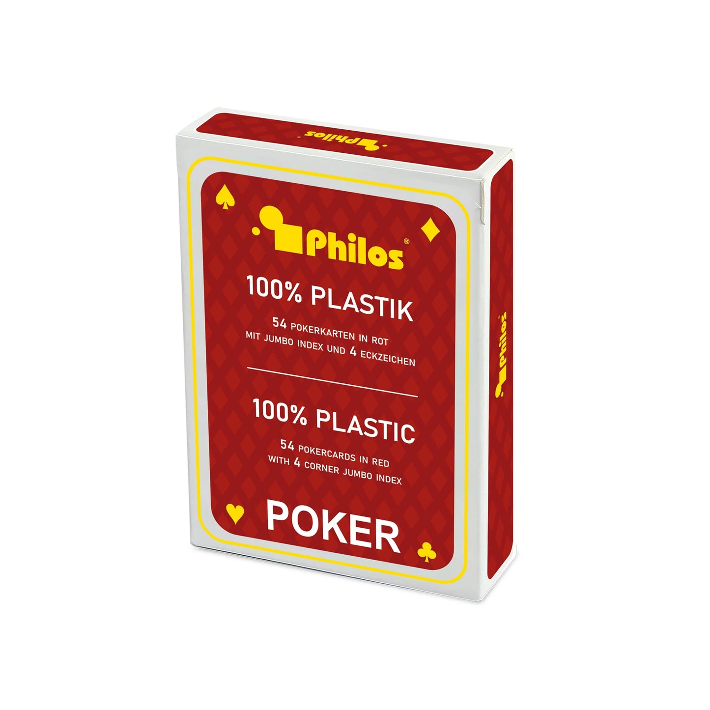 POKERKARTEN - ROT - PLASTIK