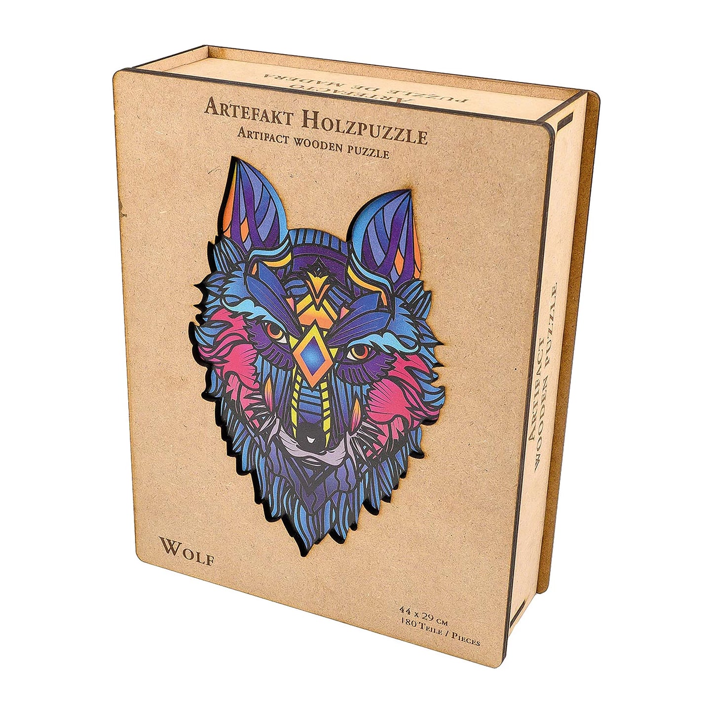 PUZZLE EN BOIS 2 EN 1 LOUP, 180 PIÈCES