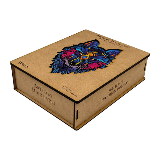PUZZLE EN BOIS 2 EN 1 LOUP, 180 PIÈCES