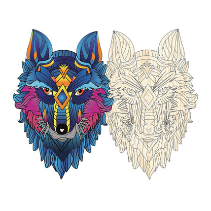 PUZZLE EN BOIS 2 EN 1 LOUP, 180 PIÈCES