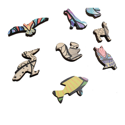 PUZZLE EN BOIS 2 EN 1 LOUP, 180 PIÈCES