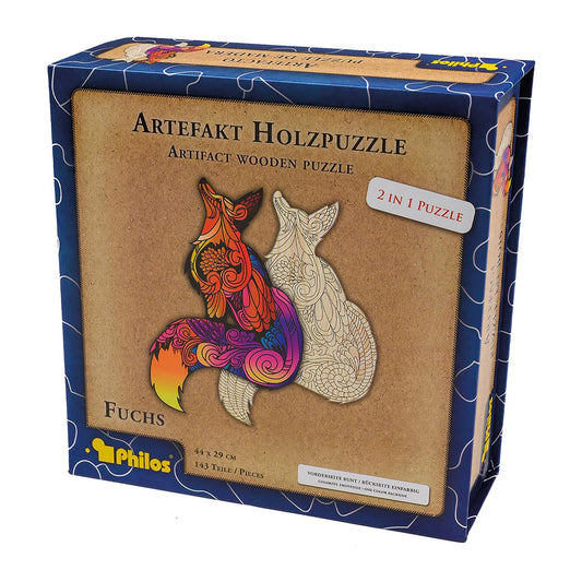 PUZZLE EN BOIS ARTIFACT 2 EN 1 RENARD 143 PIÈCES