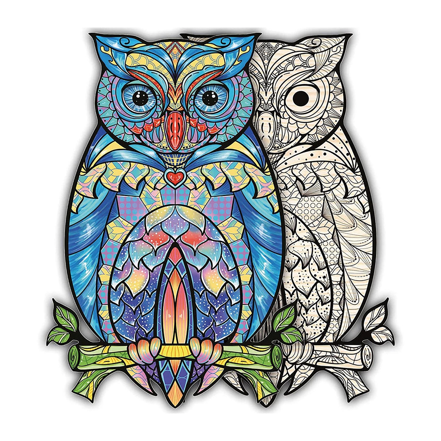 PUZZLE EN BOIS 2 EN 1 HIBOU, 199 PIÈCES