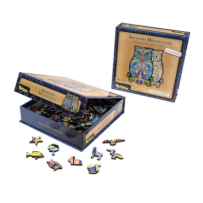 PUZZLE EN BOIS 2 EN 1 HIBOU, 199 PIÈCES