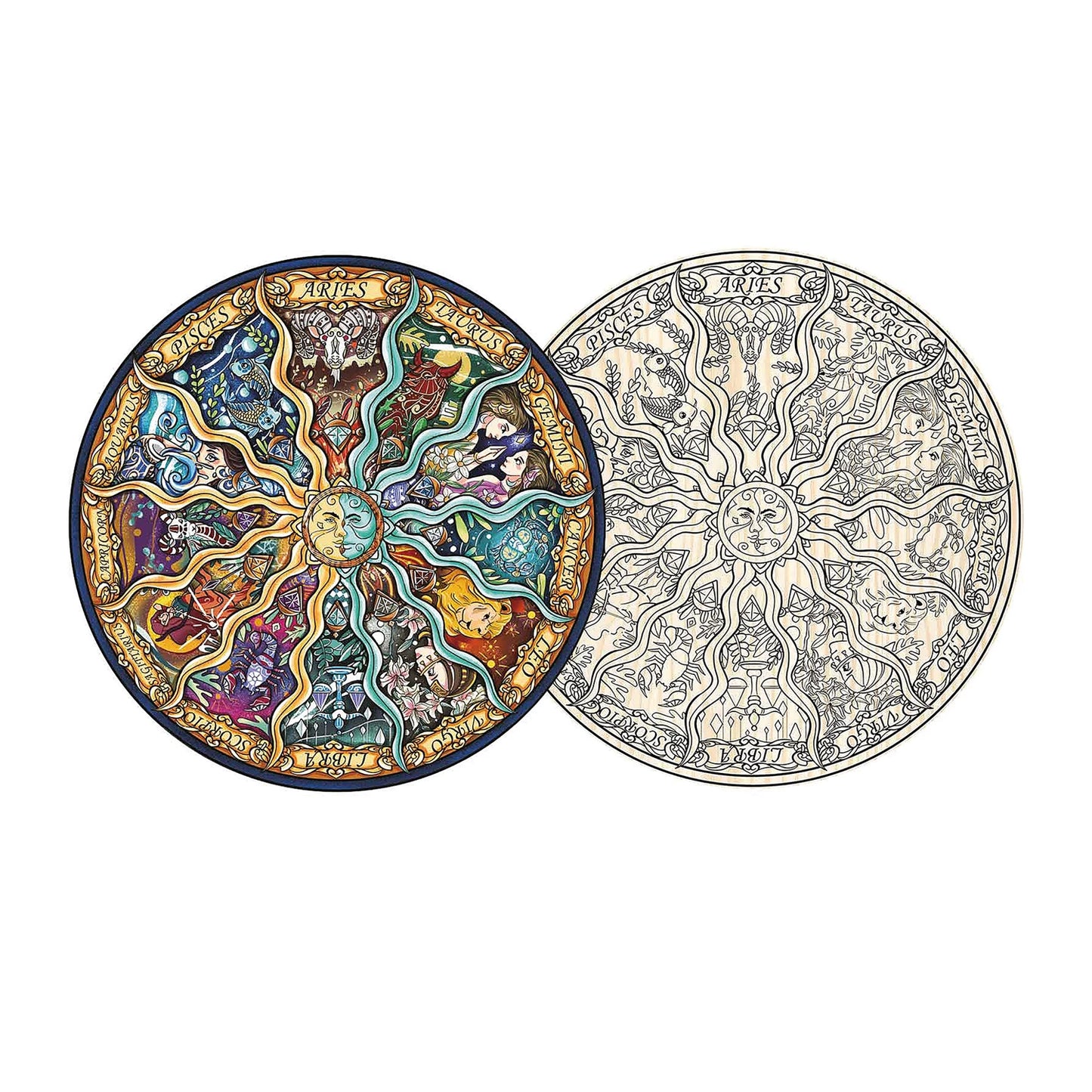PUZZLE EN BOIS 2 EN 1 SIGNE ASTROLOGIQUE 161 PIÈCES