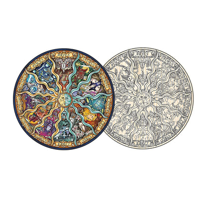 PUZZLE EN BOIS 2 EN 1 SIGNE ASTROLOGIQUE 161 PIÈCES