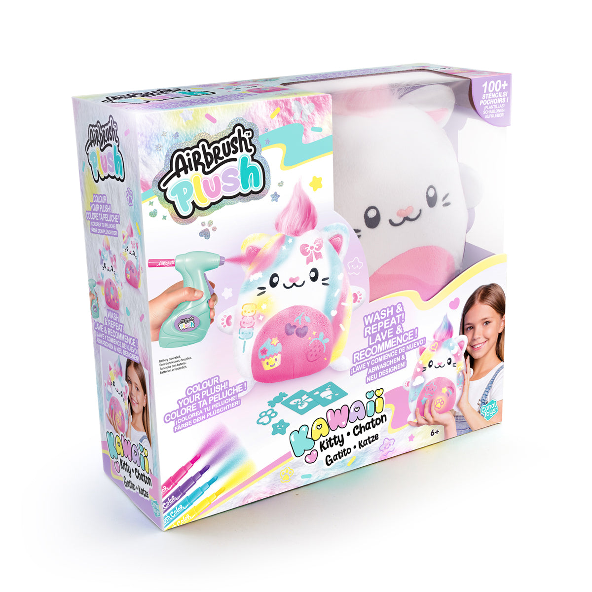 PELUCHE AÉROGRAPHE KAWAII CHATON – CANAL TOYS