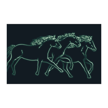 PORTAGIOIE CON MUSICA, CAVALLO CAMARGUE, FOSFORESCENTE