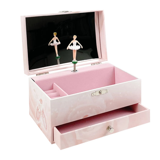 SCHMUCKKÄSTCHEN MIT MUSIK, BALLERINA, NACHTLEUCHTEND