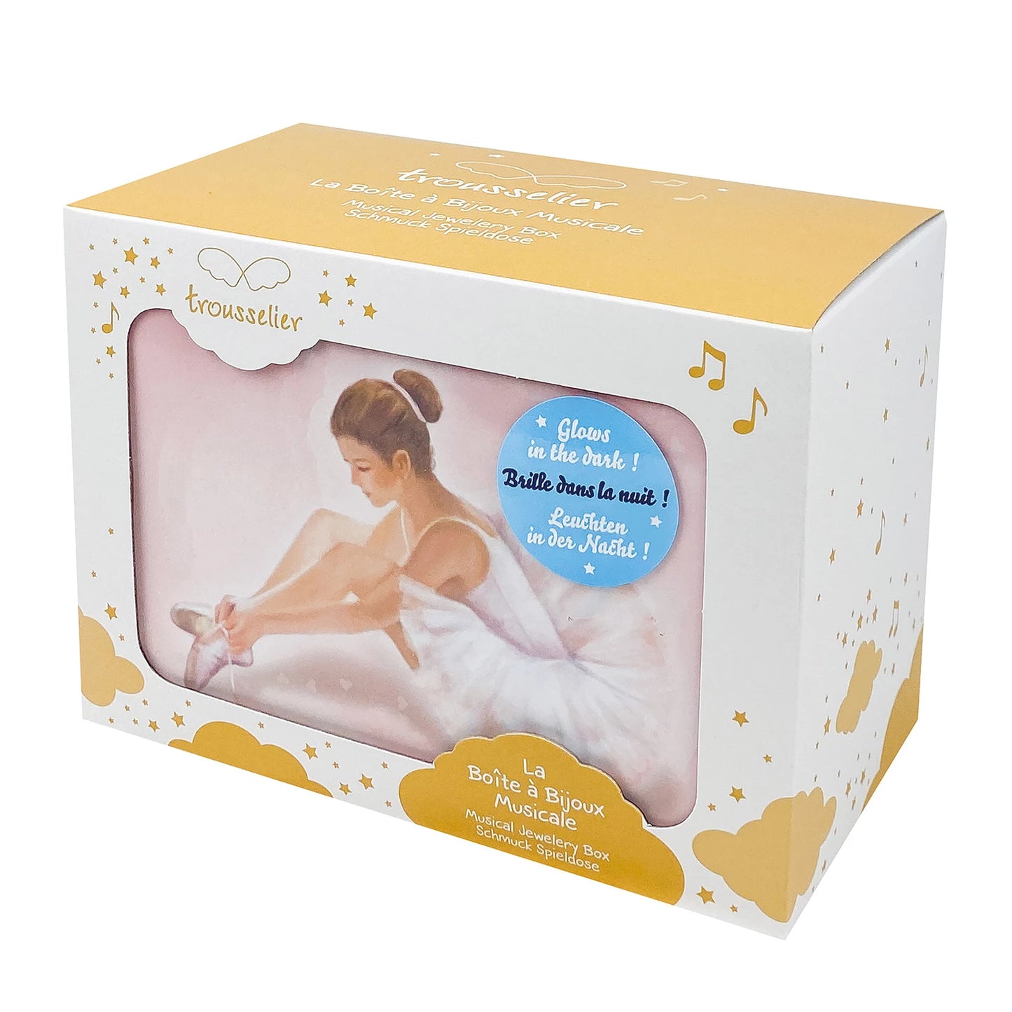PORTAGIOIE CON MUSICA, BALLERINA, FOSFORESCENTE
