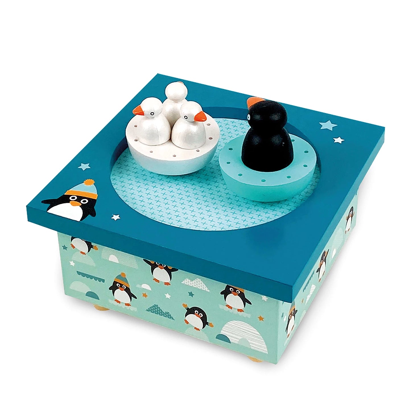 SPIELUHR MIT TANZENDEN PINGUINEN, MAGNETISCH