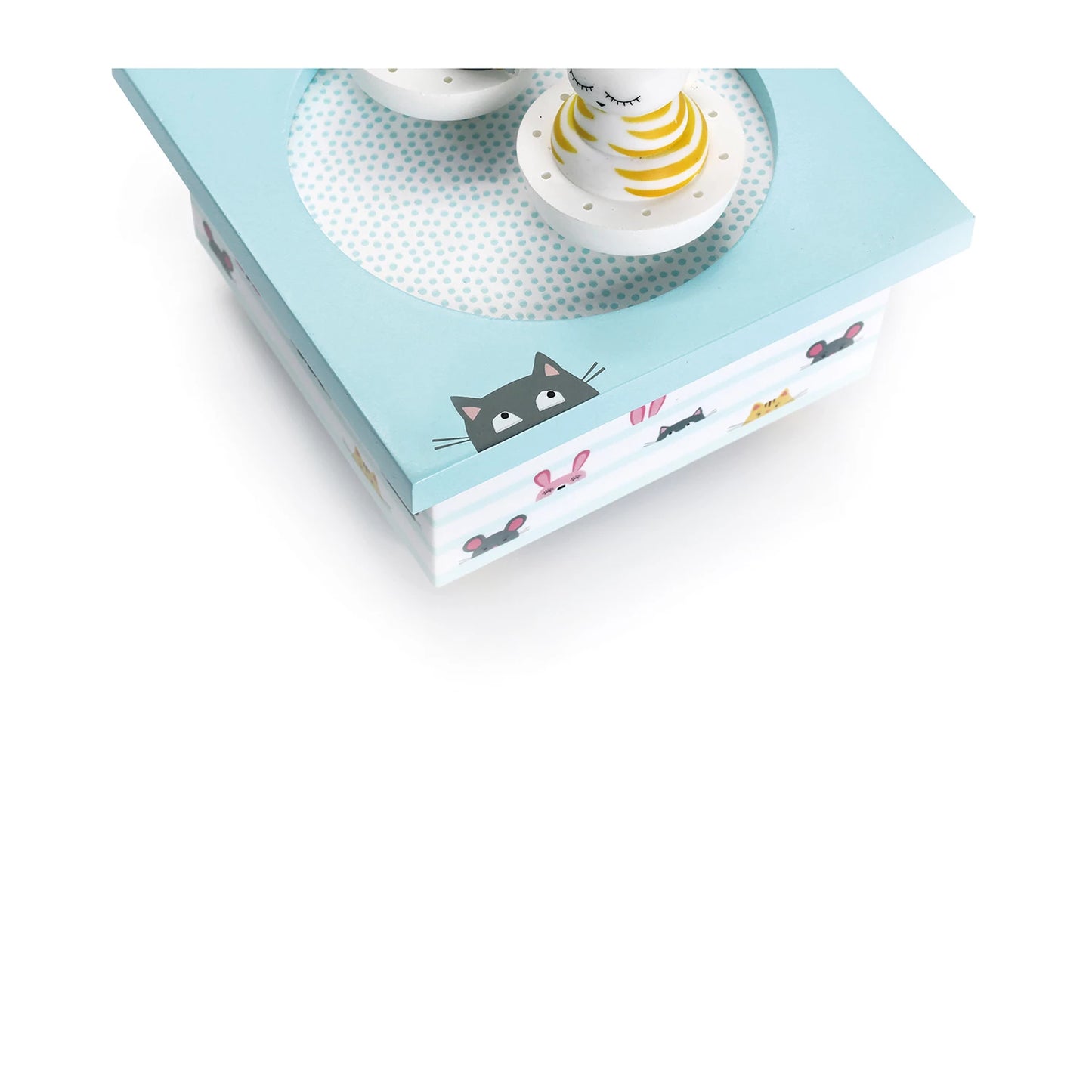 SPARDOSE MIT TANZENDER KATZE UND MAUS, MAGNETISCH