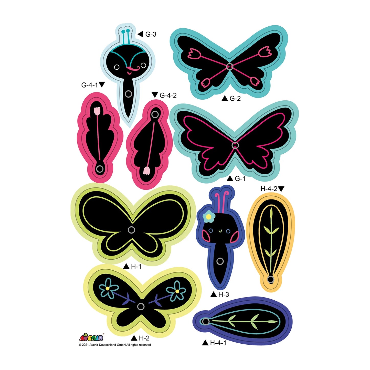 IMAGES À GRATTER D'UN ESSAIM DE PAPILLONS