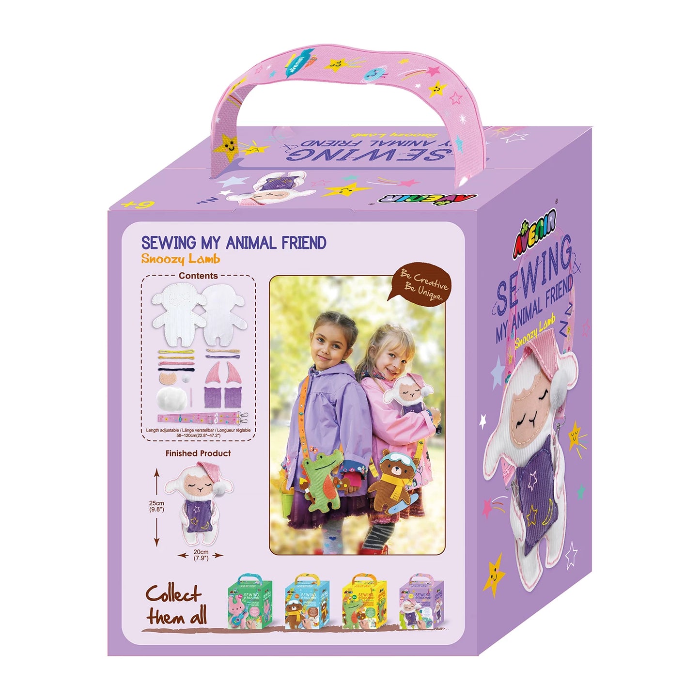 KIT DE COUTURE POUR UN SAC BANDOULIÈRE EN FORME DE MOUTON