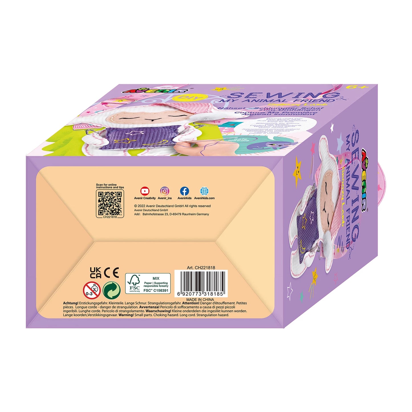 KIT DE COUTURE POUR UN SAC BANDOULIÈRE EN FORME DE MOUTON