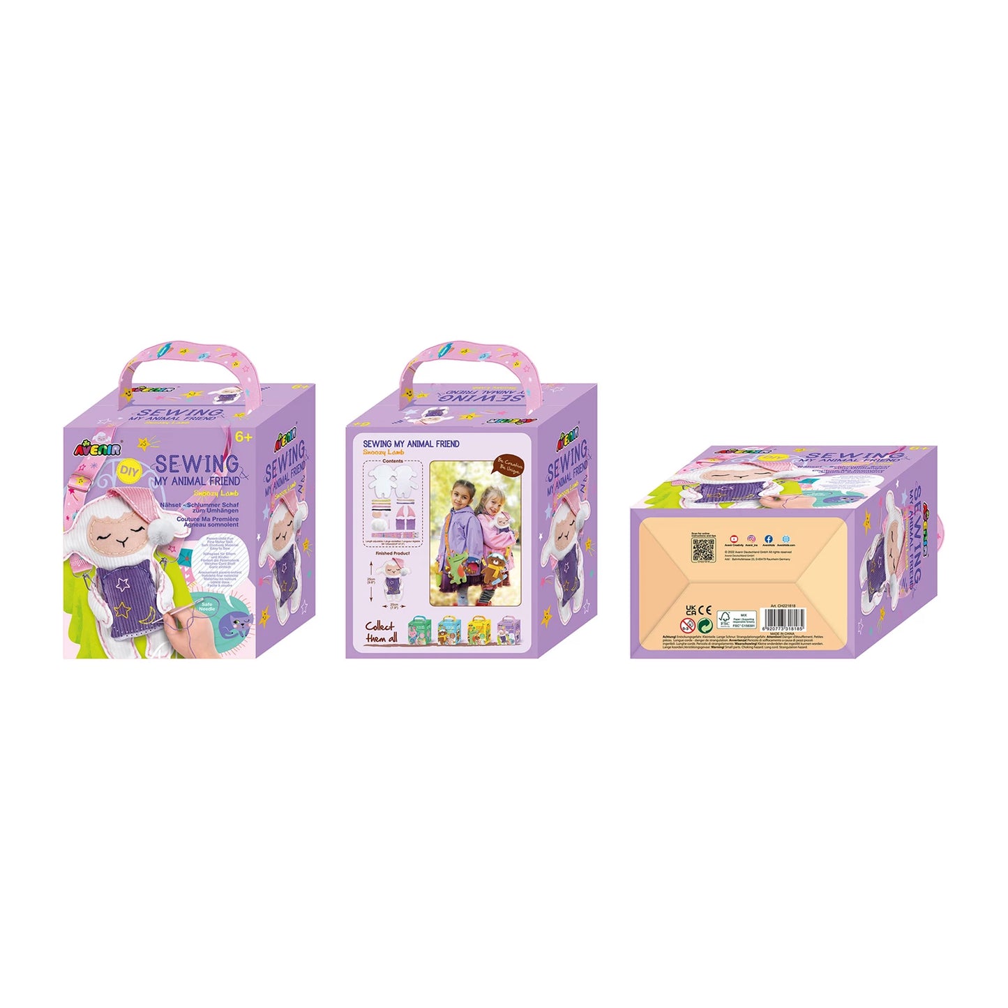 KIT DE COUTURE POUR UN SAC BANDOULIÈRE EN FORME DE MOUTON