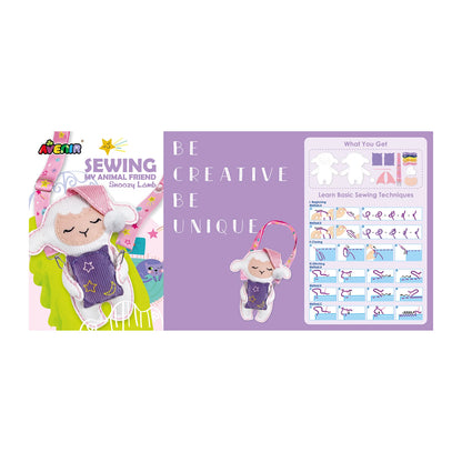 KIT DE COUTURE POUR UN SAC BANDOULIÈRE EN FORME DE MOUTON