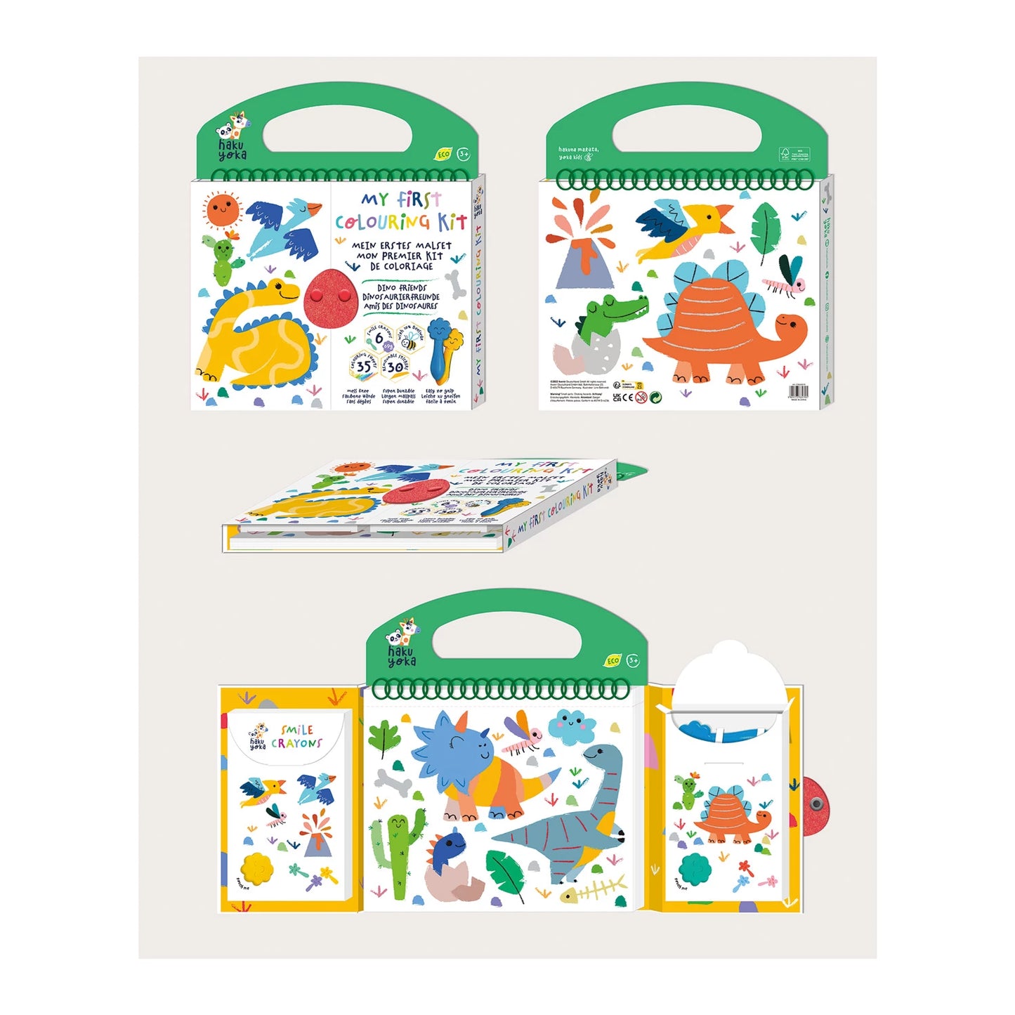 PREMIER SET DE CRAYONS DE CIRE DINO