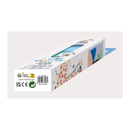 ENSEMBLE DE CRAYONS DE CIRE, CUBES, BLEU-VERT