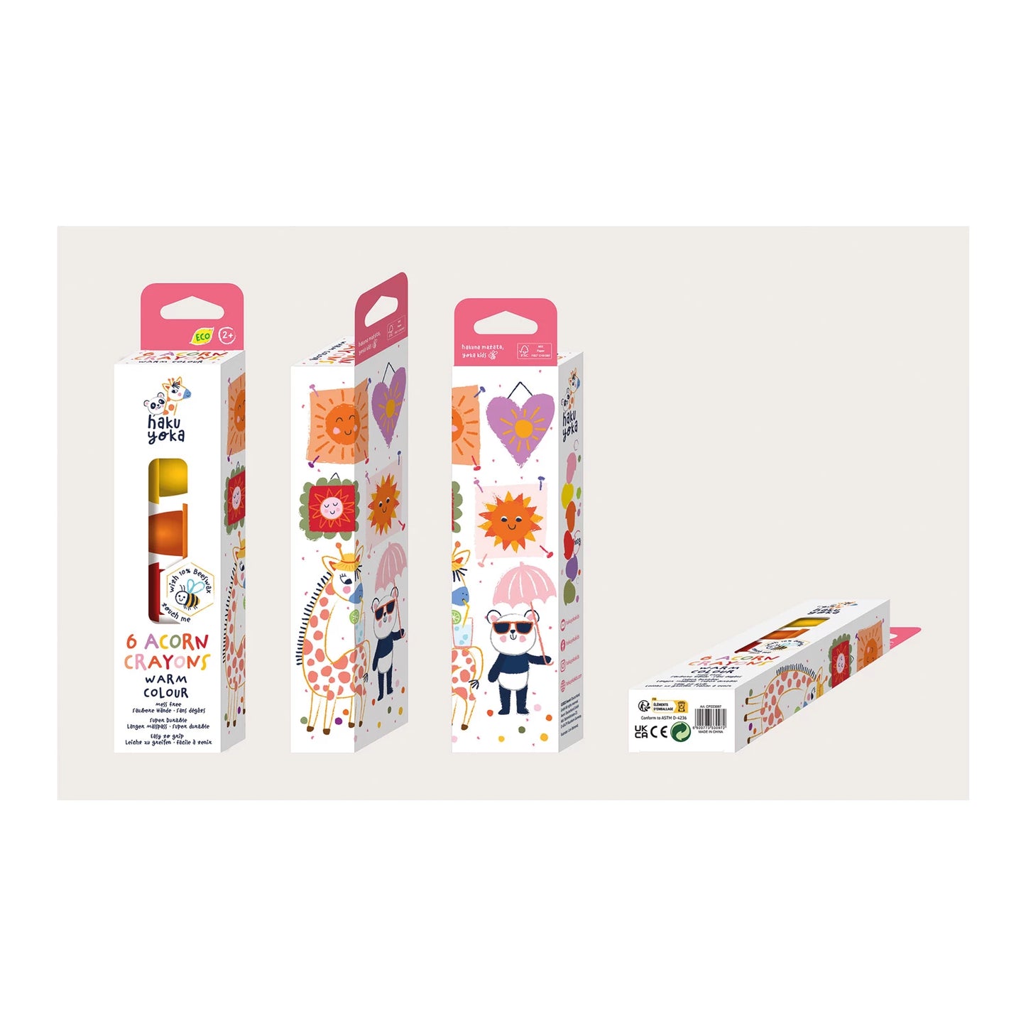 COFFRET DE CRAYONS DE CIRE JAUNE-ROUGE GLAND