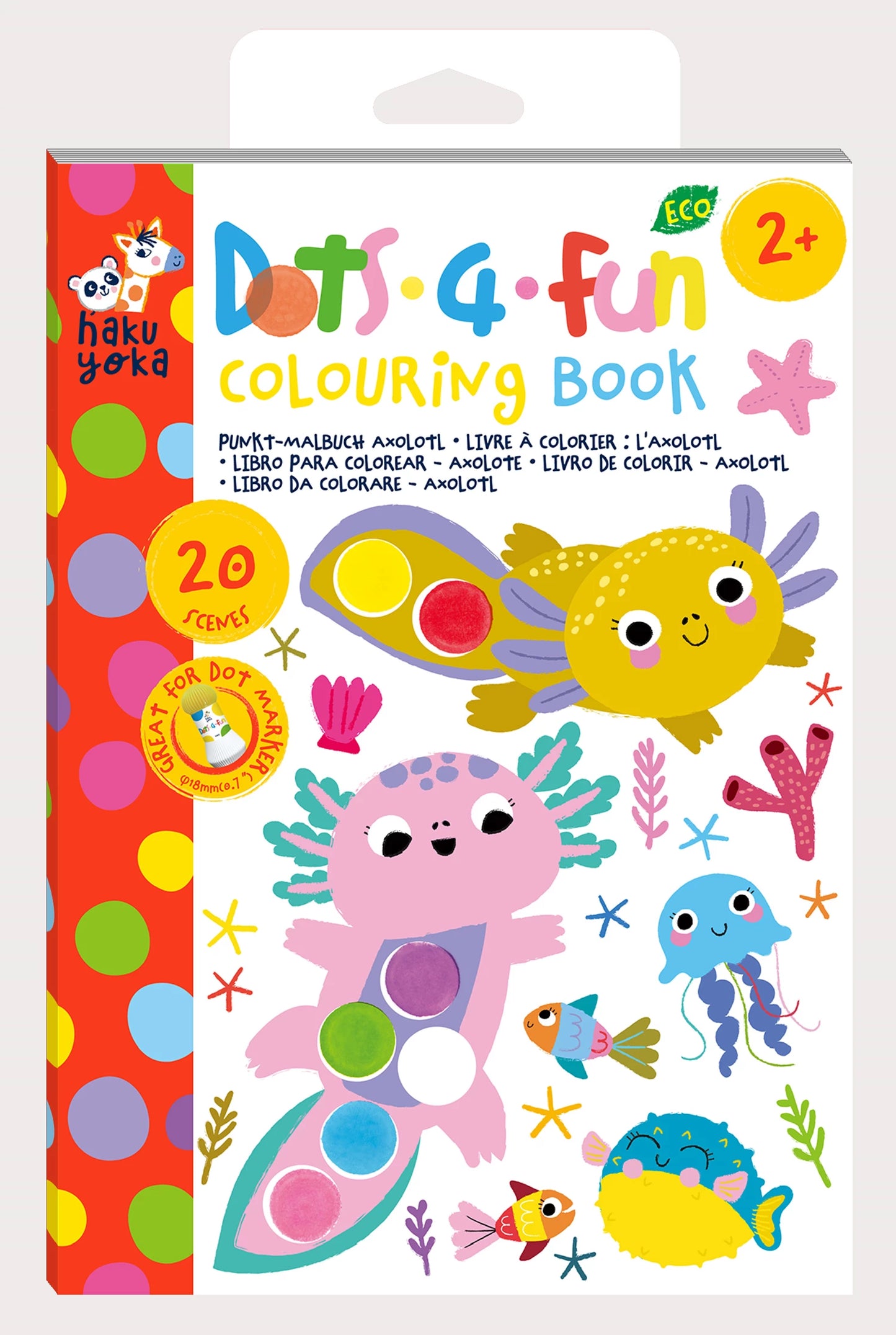 LIVRE DE COLORIAGE AXOLOTL DOT