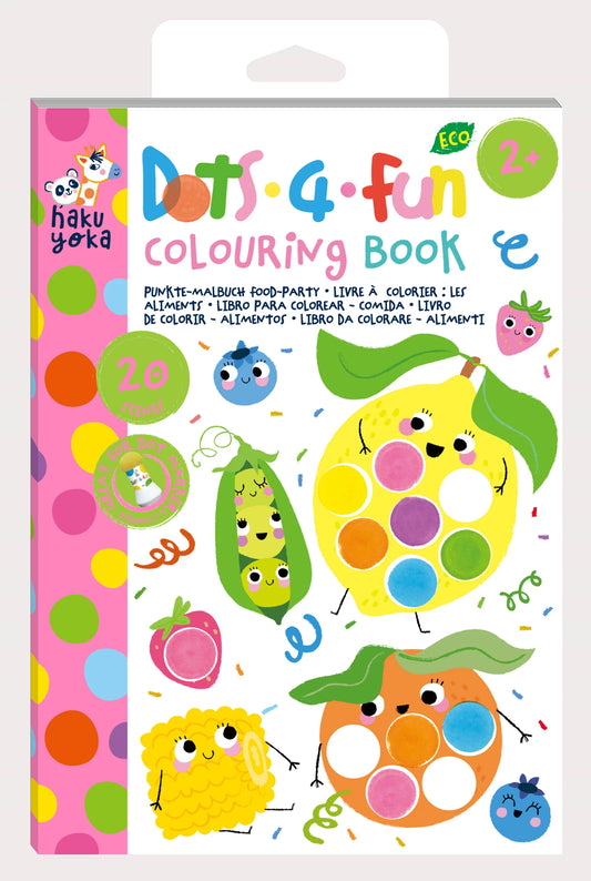 LIBRO DA COLORARE A POIS PER FESTE DI CIBO