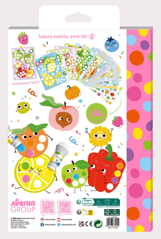 LIBRO DA COLORARE A POIS PER FESTE DI CIBO
