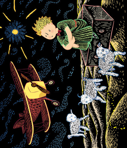 LIVRE D'ART À GRATTER LE PETIT PRINCE