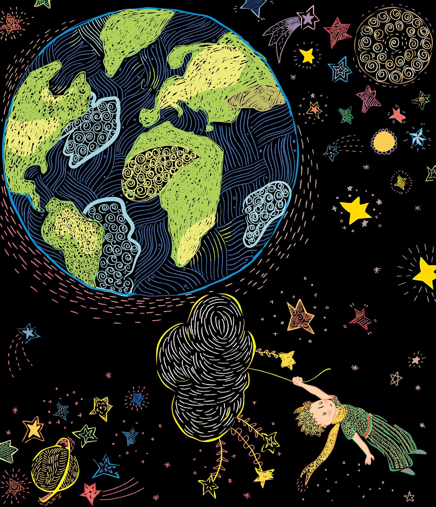 LIVRE D'ART À GRATTER LE PETIT PRINCE