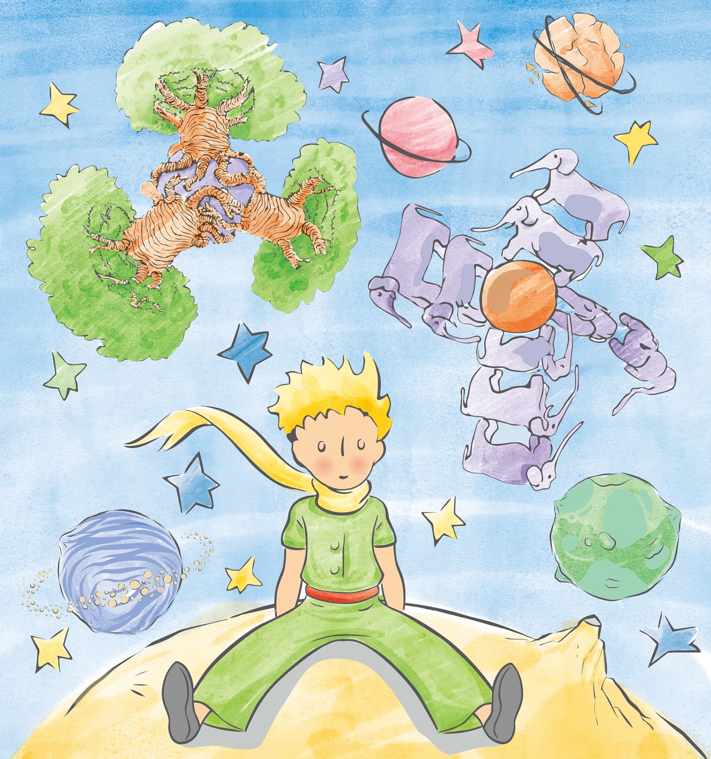 AQUARELLBUCH DER KLEINE PRINZ