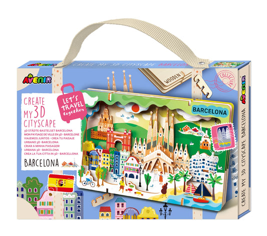 KIT DI ARTIGIANATO 3D PER LA CITTÀ DI BARCELLONA