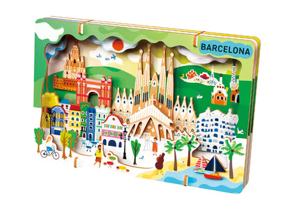 3D-BASTELSET STADTCENTER BARCELONA