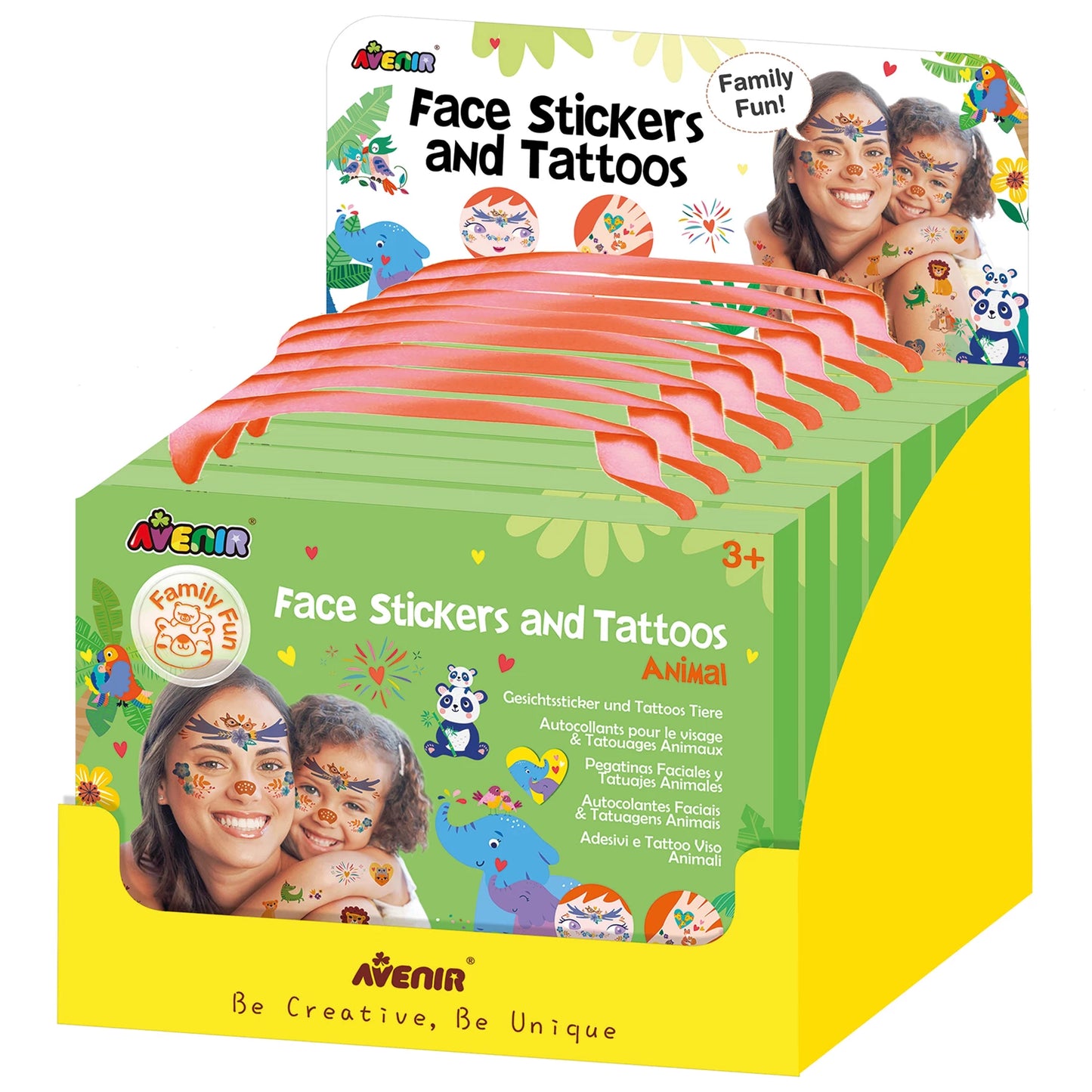 GESICHTSAUFKLEBER UND TATTOOS SORT.