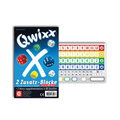 QWIXX - ZUSÄTZLICHE BLÖCKE 2X80 BLATT (MEHRSPRACHIG)