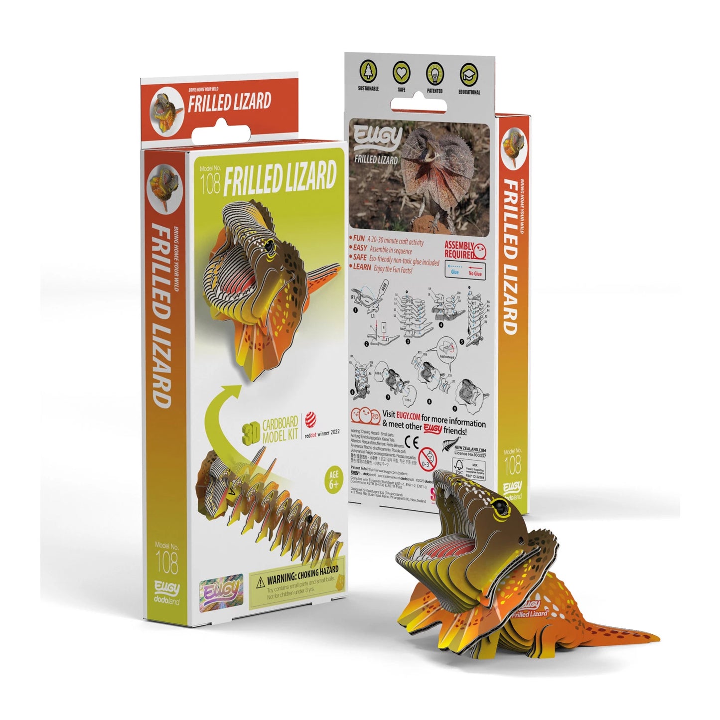 BASTELSET 3D EIDECHSE MIT KRAUSE