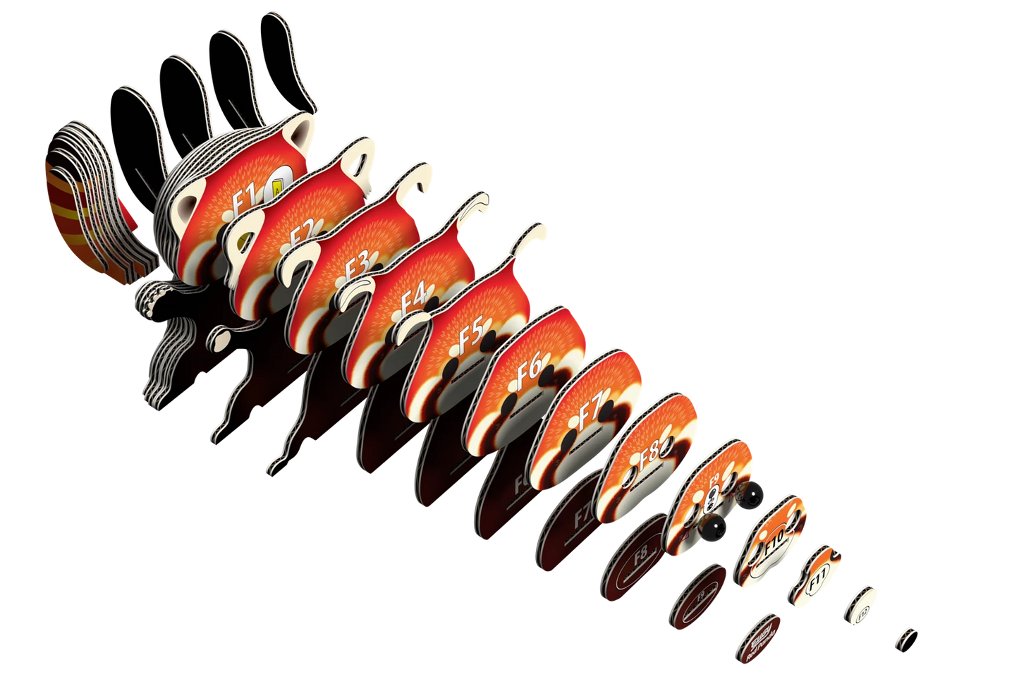 3D-BASTELSET ROTER PANDA