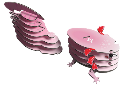 3D-BASTELSET AXOLOTL
