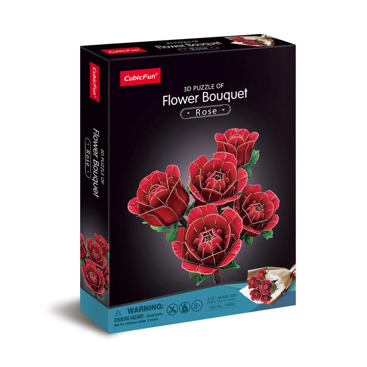 PUZZLE 3D BOUQUET DE ROSES, 312 PIÈCES