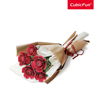 PUZZLE 3D BOUQUET DE ROSES, 312 PIÈCES