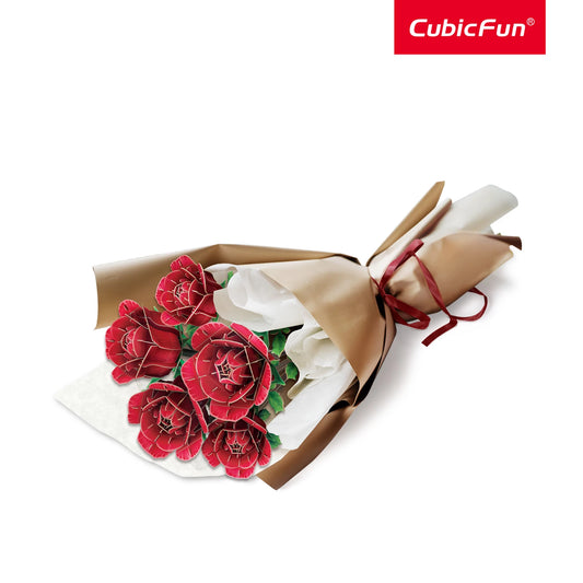 PUZZLE 3D BOUQUET DE ROSES, 312 PIÈCES