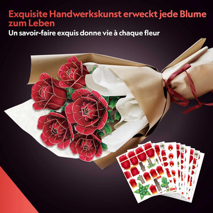 PUZZLE 3D BOUQUET DE ROSES, 312 PIÈCES