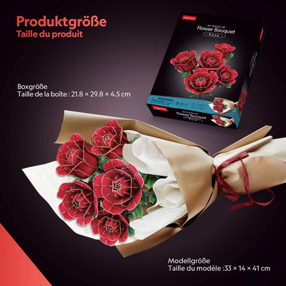 PUZZLE 3D BOUQUET DE ROSES, 312 PIÈCES